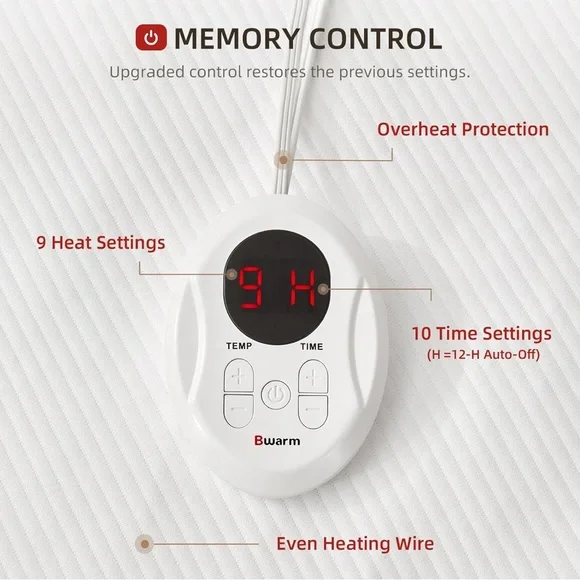 Premium White Waterproof + Heated Mattress Protector • Full Size • New - Picture 3 of 6